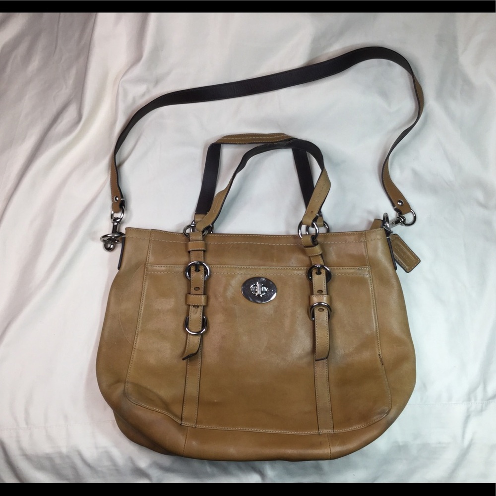 Coach Tan Leather Chelsea Tote Satchel F14015